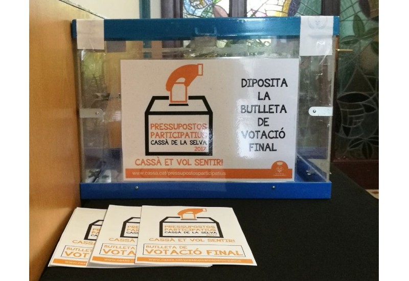 Més de 400 persones ja han participat a la votació final dels pressupostos participatius 2017