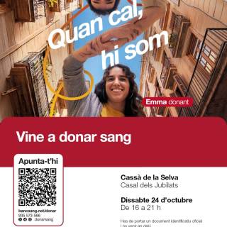 Aquest dissabte, darrera jornada de donació de sang de l'any a Cassà